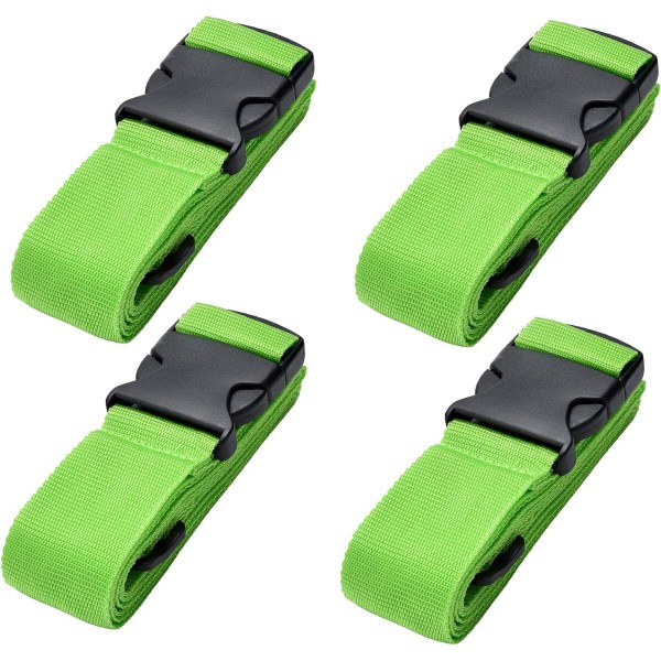 4-pack resväskor remmar bärremmar resväska bälte resetillbehör clip-on bagage resväska för bagage (grön)