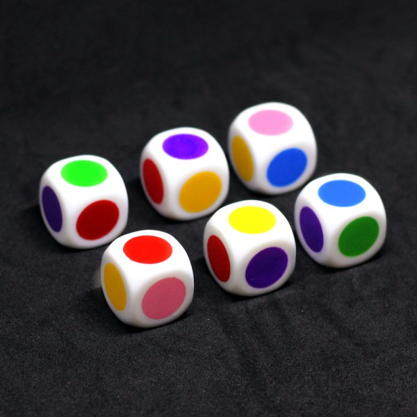 20 stk. Akryl 6-sidet terning, terning til at spille spil som Tenzi, Farkle, Bunco eller matematikundervisning