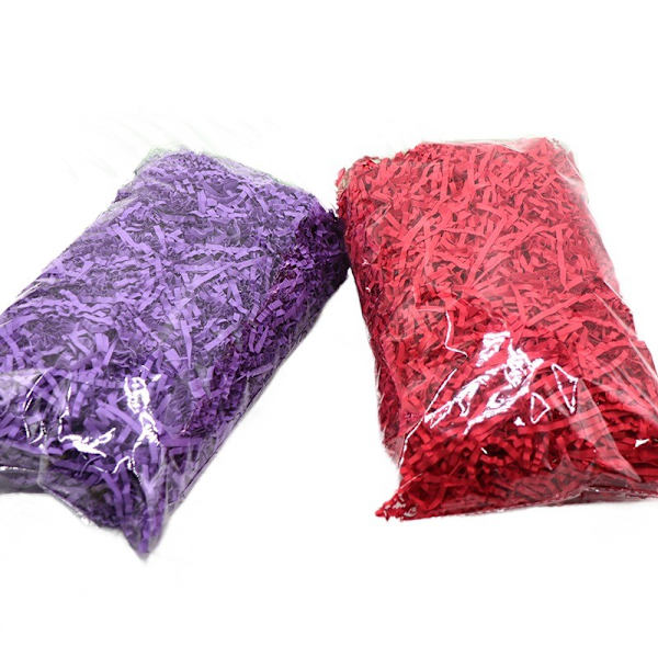 Skrynklat papperssilke 100g presentförpackningsfyllnadsmaterial raffiafyllning färgglatt vågigt papperssilke (2 st)