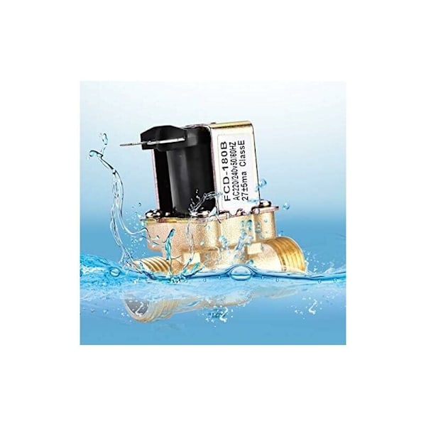 Sähköinen solenoidiventtiili messinki magneettinen 1/2\" AC 220V N/C normaalisti suljettu virtausventtiili veden ohjaukseen