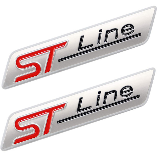 2 kpl Metal St -linjatarra Auton päämerkin embleemi Kromitarra, useimpiin automalleihin