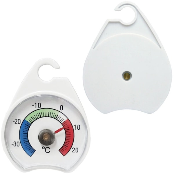 Analog kylskåps-, frys- eller frystermometer (hängs i kylskåpet, frysen, vinkällaren, minibaren, minimum -30 grader, maximum 30 grader)
