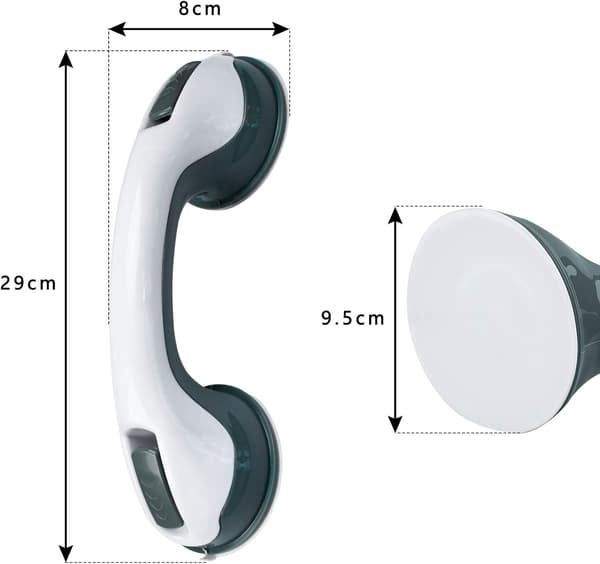 Badhandtag med sugkopp Sugkoppgrepphandtag Extra stark sugkopp (2-pack)