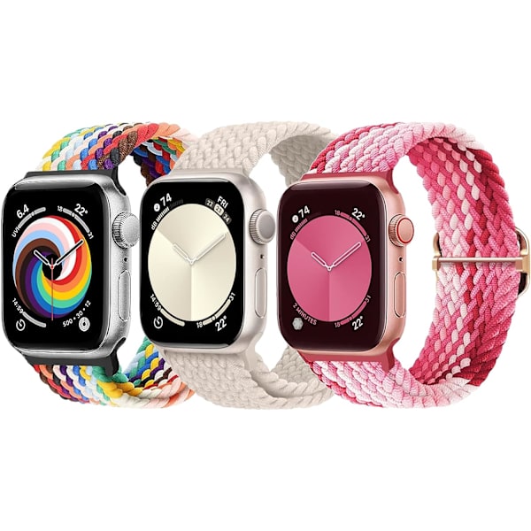 3 kpl yhteensopivaa Apple Watch -ranneketta 38/40/41mm