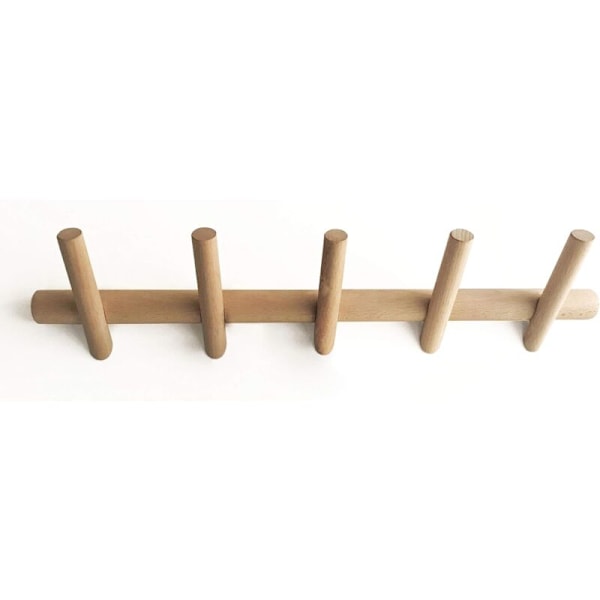 Gren Trä Väggmålning 5 Krokar Kappa Gående Kappa Design Vägg Gående Bärande För Hängande Kappor Start, 50 cm Handväskor