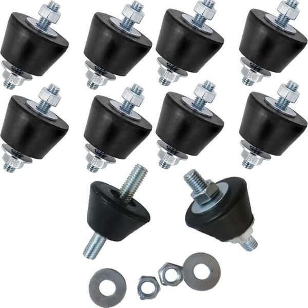 Mute Block M8 för luftkonditionering Anti-vibrationsfötter Med mutter och bricka Set om 8 Mute Blocks M8 Väggmontering För vändbara väggfästen för luft