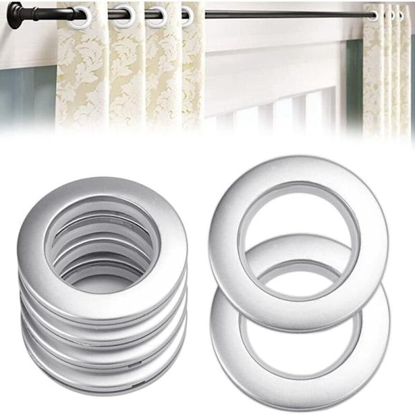 50 stycken plast gardinringar gardinringar 40mm Gardinringar Ringar för silver gardinringar.