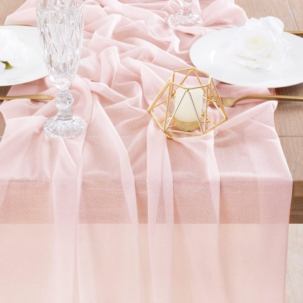 Chiffon duker - gjennomsiktige duker til bryllup - rustikk bryllupsdekorasjon - franske chiffon duker