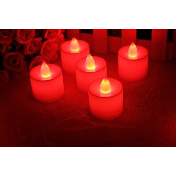 24 kpl:n LED-kynttiläsarja, paristokäyttöinen, liekitön, realistinen ja kirkas, LED-tealights - sähköiset tekokynttilät votiivipöydän juhliin syntymäpäivään