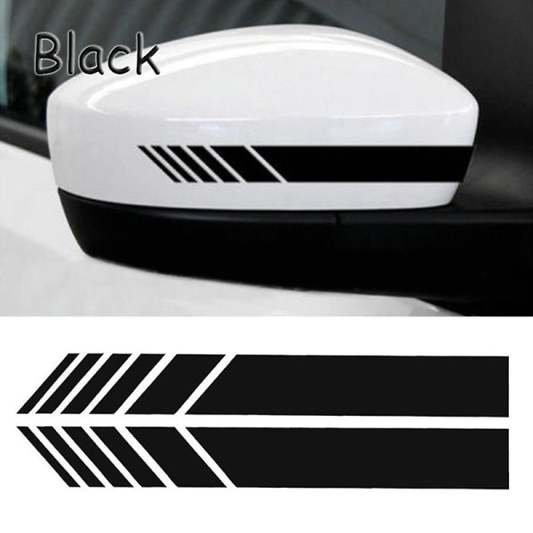 2pcs Black Rear View Mirror Stickers Car Styling Pet Car Sticker Rearview Mirror Side Decal Stripe Car Accessries Car Stickers