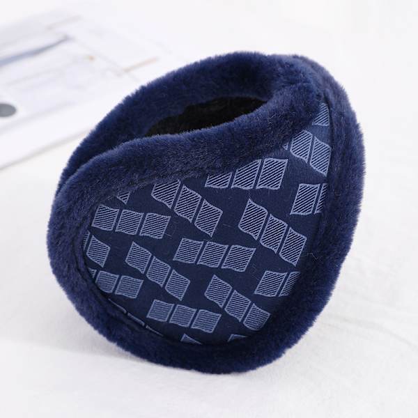 4 st öronvärmare för män och kvinnor Klassiska fleece unisex vintervarma öronmuffar（Dekor）