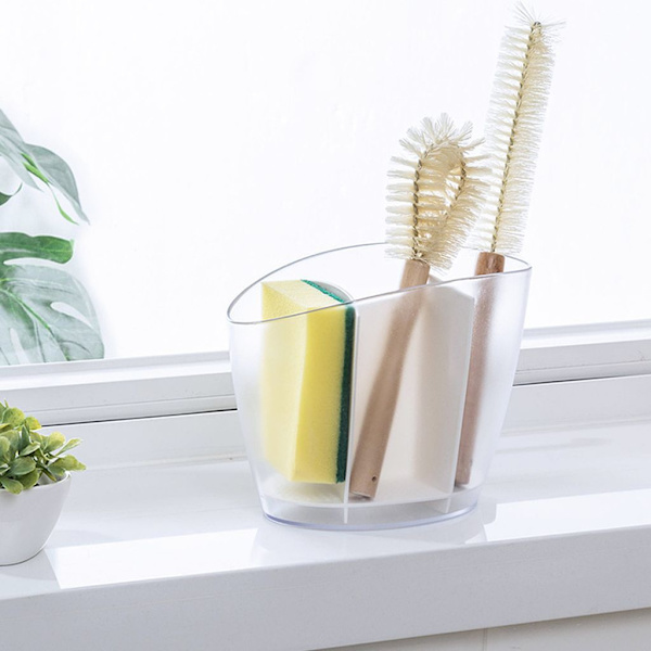 Pindeholder med 4 Rum Multifunktionel Transparent Plastik Holder