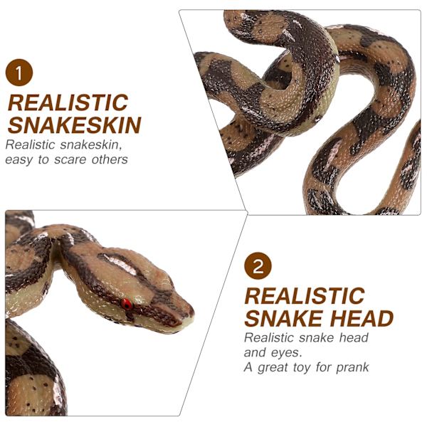 Høj simulering python model legetøj stor realistisk slange Halloween trick horror prank skræmmende slange legetøj