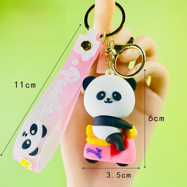 Söt liten panda nyckelring panda väska docka hänge liten present