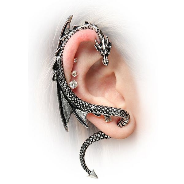 1 Punk Dragon Snake Twist og Bend Øreringe til Mænd og Kvinder, Smykkegaver