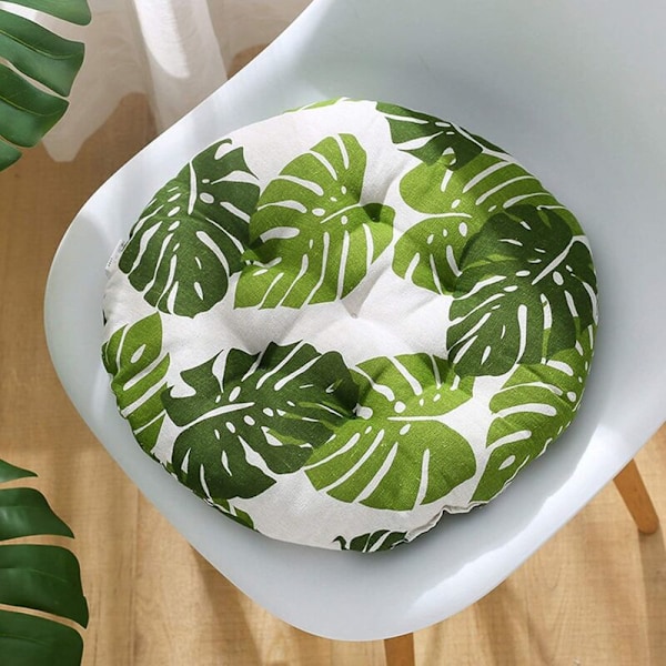 (Blader) Sett med 4 puter for stol stol stol stol pute for uteplass, 40x40cm maison, bil, sofa, skrivebord, tatami dekorasjon