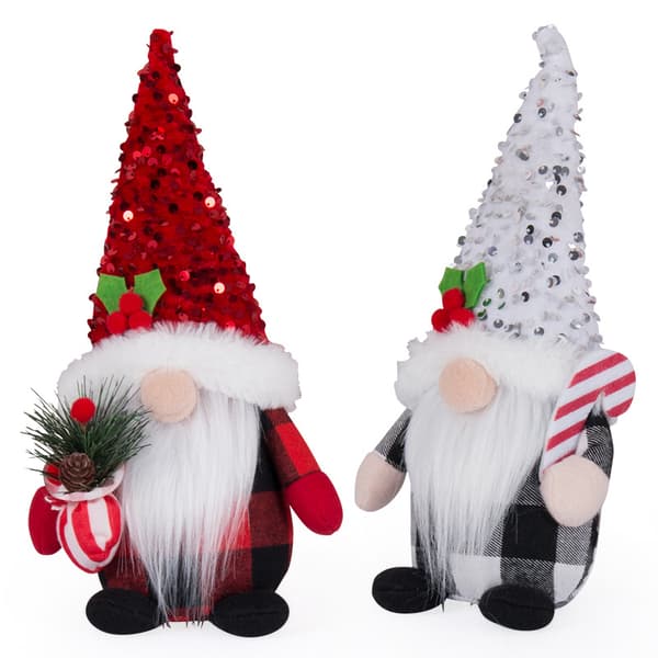 2-pack jultomteplyschdocka julgransprydnad
