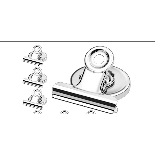 10 kpl magneettipidikettä, heijastamaton magneetti, vahva bulldog-pidikemagneetti, jääkaappimagneetti, magneettitaulu toimistoon, kouluun ja kotiin - hopea