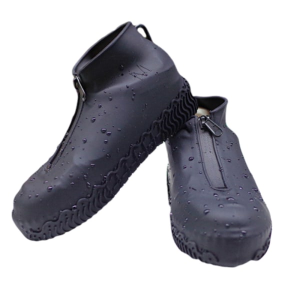 Vedenpitävä vetoketjullinen cover (L, musta), ilman kenkiä, vedenpitävä