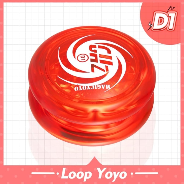 Profesjonell responsiv Yoyo D1 GHZ, Looping Yoyo Responsive Yoyos for Kids Beginner med 5 strenger, Yo Yo hanske, Yo-yo bag