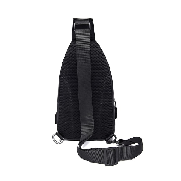 Sling-laukku, rintalaukku, miesten crossbody-laukut, poikien matkalaukut, ulkoilulaukut, varkaudenesto-reppu (musta)