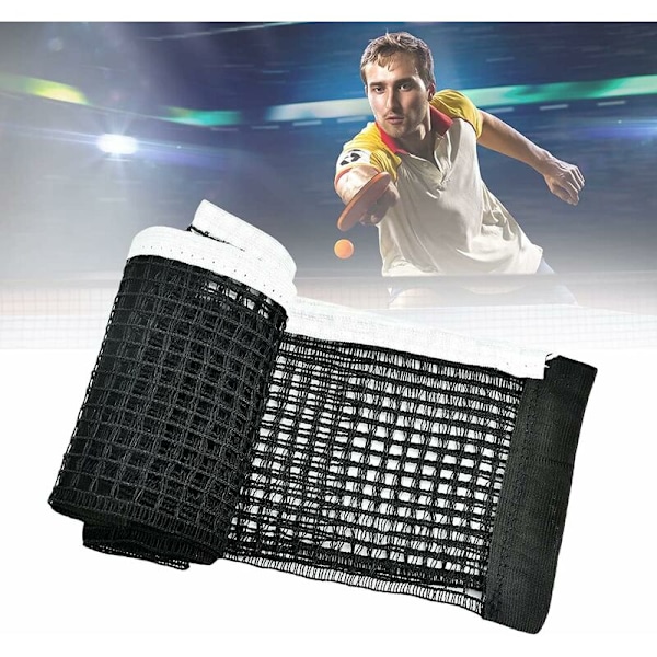 2 stk. Udtrækkeligt Tennisnet Ping-Pong Net Justerbart Polyester Net Bordtennis Bord Udskiftning 180 15cm Reservedel Bordtennis (sort)