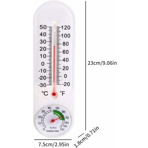 Växthus Termometer Hygrometer, Termometer Min Max Min Klassisk Design Trädgårdsväxt Digital Temperatur Luftfuktighet Vägg Hacc