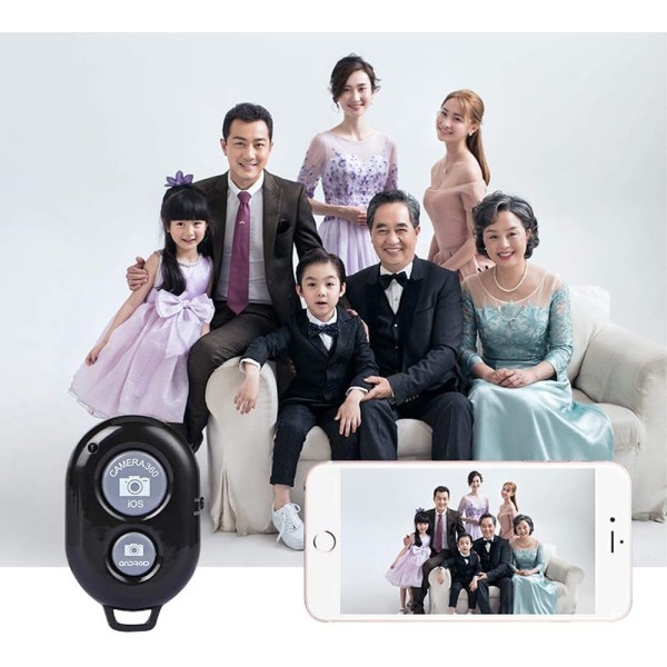 Bluetooth trådløs Selfie-fjernkontroll, Bluetooth-kamerautløserfjernkontroll,