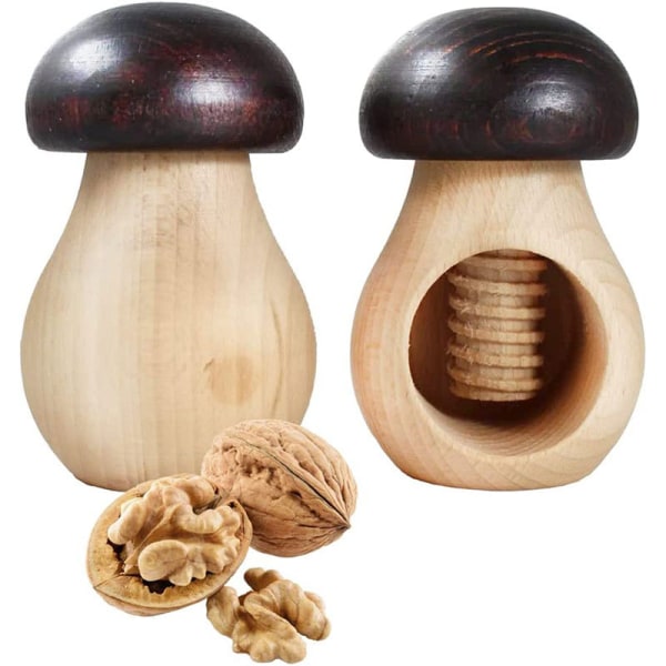 Sienipähkinänsärkijä ruuvilla, käytännöllinen ja esteettinen. Puinen N