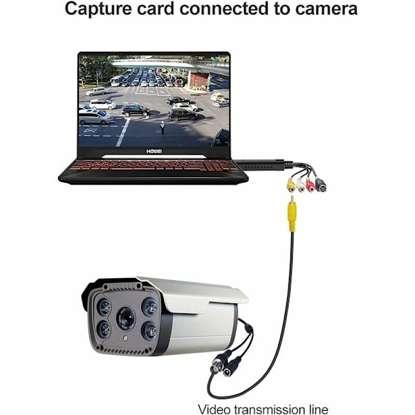 VHS til Digital Konverter, Hi8 VHS til DVD Video Capture Card, Digital Video Audio Konverter Adapter, VHS til USB, DVD, USB 2.0 Konverter til Windows 10/