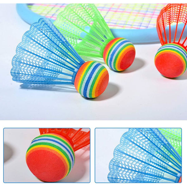 10 Plast Badmintonfjäderbollar, Flerfärgad Badmintonboll Hybrid av Snabb Stabilitet och Hållbarhet Shuttle, för Inomhus och Utomhusträning Badmint