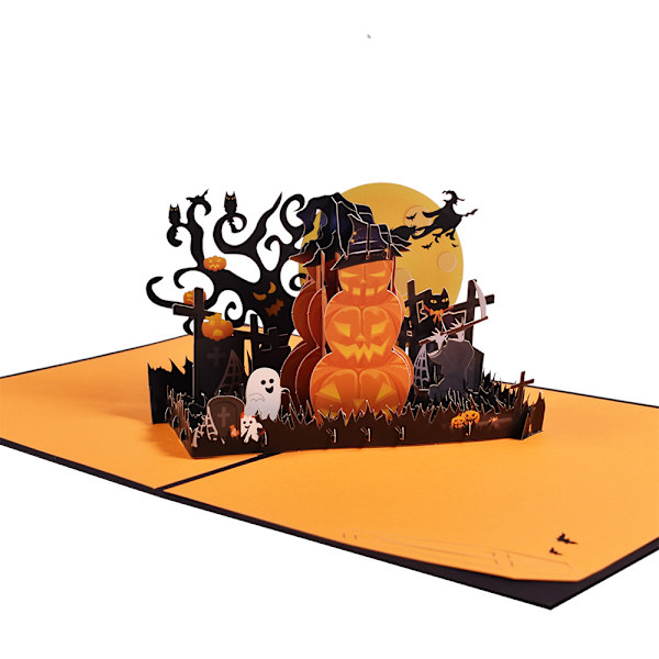 3D Pop Up Gratulasjonskort for Halloween Jul (Halloween 3)