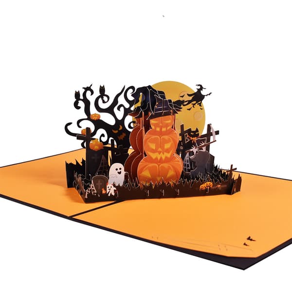 3D Pop Up-lykønskort til Halloween Jul (Halloween 3)