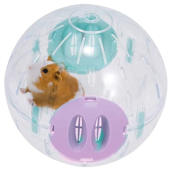 Hamsterball, 14,5 cm gjennomsiktig hamsterhjul løpeball for hamstere og mus Plastleker Eliminer kjedsomhet og øke aktiviteten, rosa