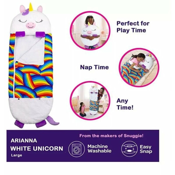 PIMPIMSKY Suloinen makuupussi ja tyyny 2 in 1 Happy Nappers lapsille 135 x 50 cm Alas sopii kaikkiin vuodenaikoihin Harmaa