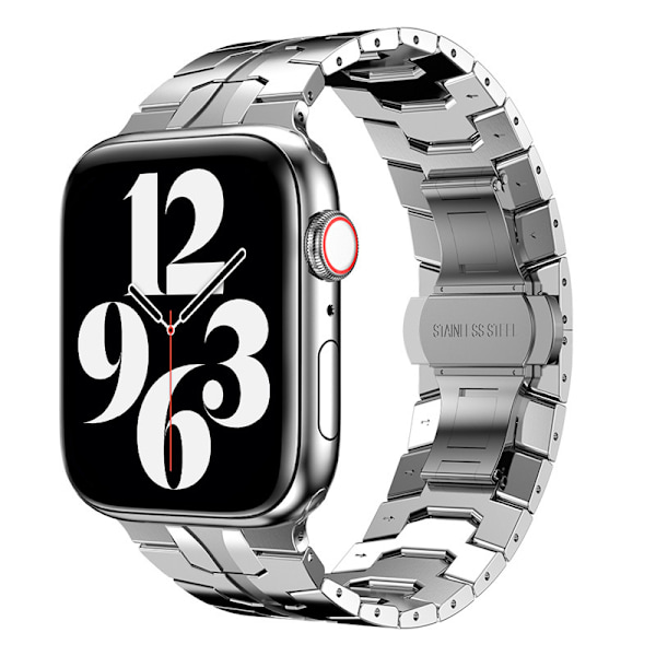 Kompatibel med Apple iWatch-rem, hurtigutløselig rustfritt stål metall erstatningsrem, kompatibel med iWatch smartklokke (38/40/41mm)