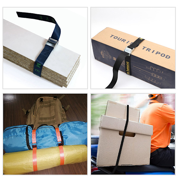 Spenneband 4-pak Sort 5 m Sort