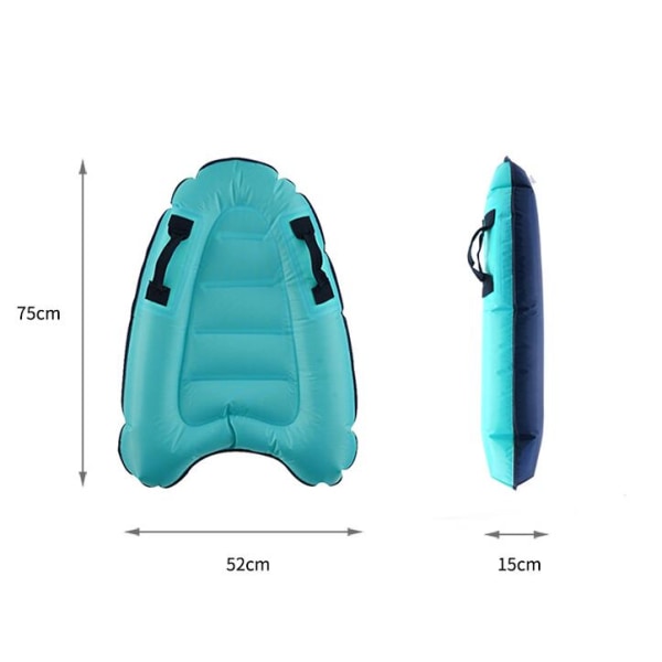 Boj, badbräda, utomhus bärbar uppblåsbar surf wakeboard (blå)