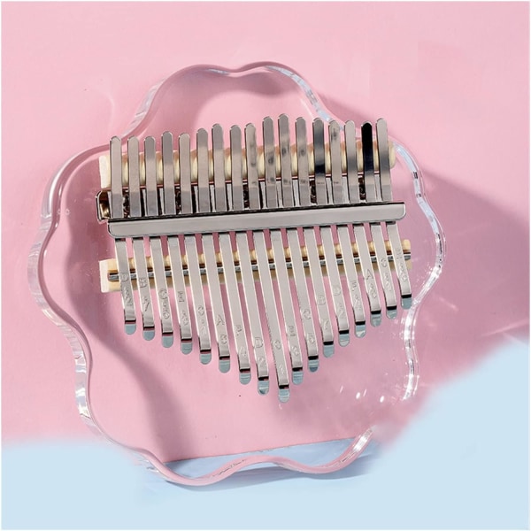 17 Keys Professionelt Tommelfingerklaver Transparent Sakura Keyboard Instrument