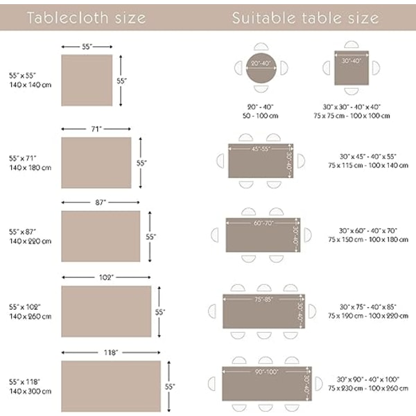 (Grå ränder, 140 x 140 cm) Utomhus rektangulär duk Anti-fläck duk Tvättbar tyg duk Matbord duk Köksduk