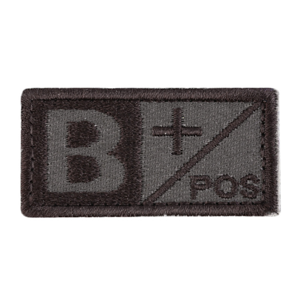 2 st B- Blodtyp Morale Armé Taktisk Broderad Fästplåster