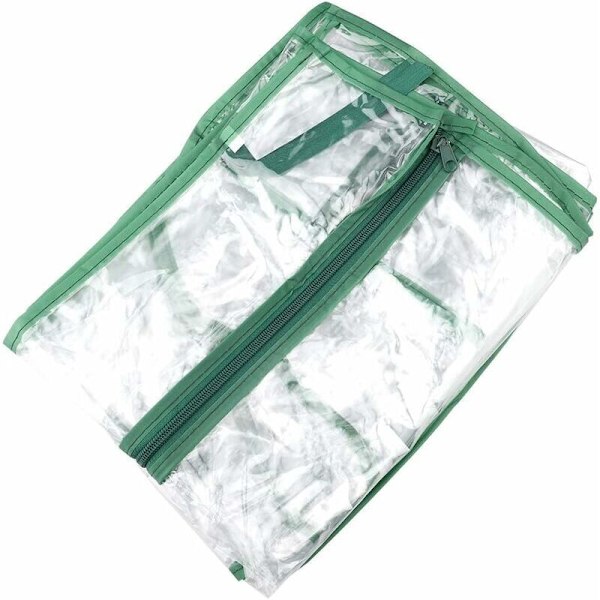 PVC växthusöverdrag med 5 extra överdrag för mini trädgårdsväxthus för inomhus- eller utomhusbruk (järnstöd ingår ej)