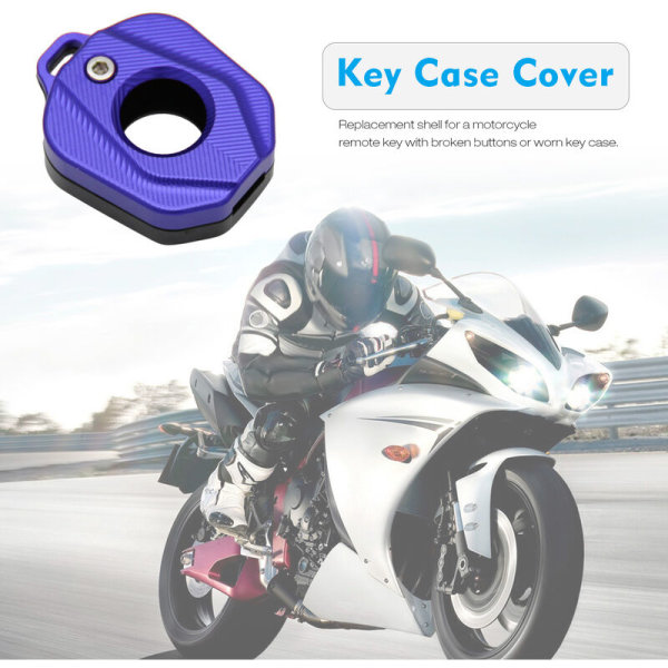 Nøglehoved modifikation tilbehør nøgle cover skal, egnet til HONDA CBR250R CBR300R CBR500R (sort nederste blå cover)