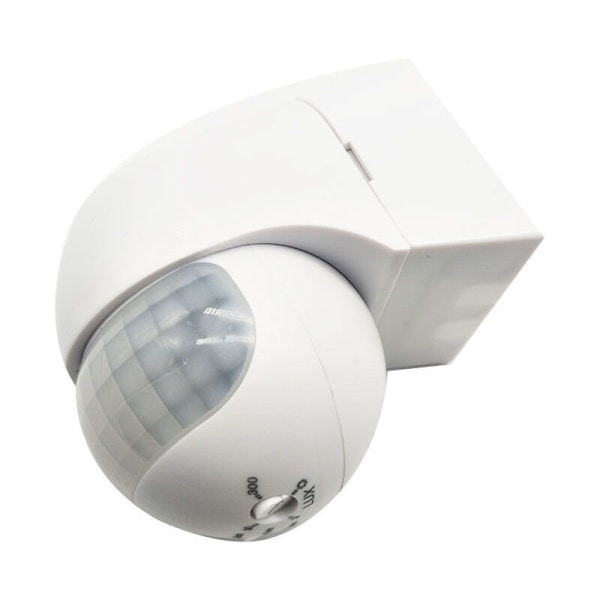 IP44 udendørs bevægelsesdetektor, fremspringende, programmerbar, infrarød sensor, rækkevidde 15m/180°, tilpasset, justerbar LED, maks. 800W/500W