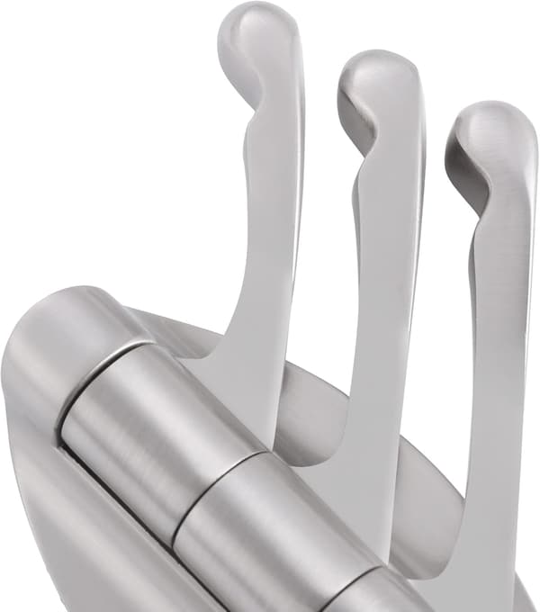 SOLID METAL Swivel Hook Heavy Duty Folding Swing Arm Triple Coat Hook with Multi Three Foldable Arms Towel/Clothes Hanger for Bathroom Kitchen Garag