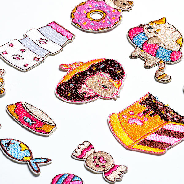 12 Meow Star kangas tarroja Cartoon Kirjonta tarroja Amazon Kitten Patch tarroja Kirjottu Laukku Zhangzi Logo