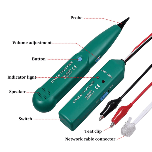 Kabel Tracer, Kabel Detektor Tester Kabelbrud Detekteret Umiddelbart Kabelbrud Detektor Robotplæneklipper Netværksvedligeholdelse Snack Test L