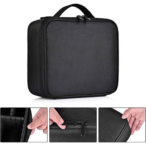 Makeup taske rejse makeup taske professionel organizer taske kosmetik opbevaringsbokse vandtæt bærbar makeup taske, med aftagelige rum