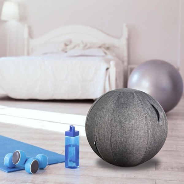 Fitnessbollöverdrag sittande bollöverdrag yogabolltillbehör hopfällbart lätt yogabollöverdrag reptåligt hudskydd 65 cm