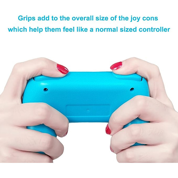 Pari Switch-kahvakiinnikkeitä (punainen, sininen, ei sisällä Switchiä), yhteensopiva Nintendo Switch Joy Conin kanssa, kulutusta kestävä kahvasarja pelialustan vaihto